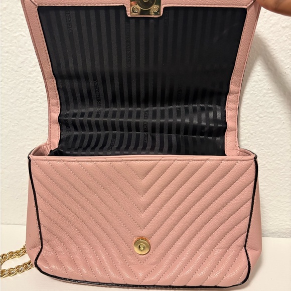 Pink Quilted Victoria secret Chain Shoulder Bag - Picture 3 of 5
